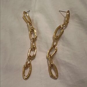 J. Crew Earrings Gold Tone Linked (does not come with earring backs)